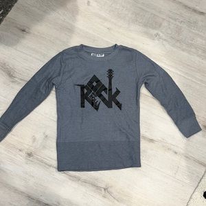 Three & Out Rock and Roll thermal in gray